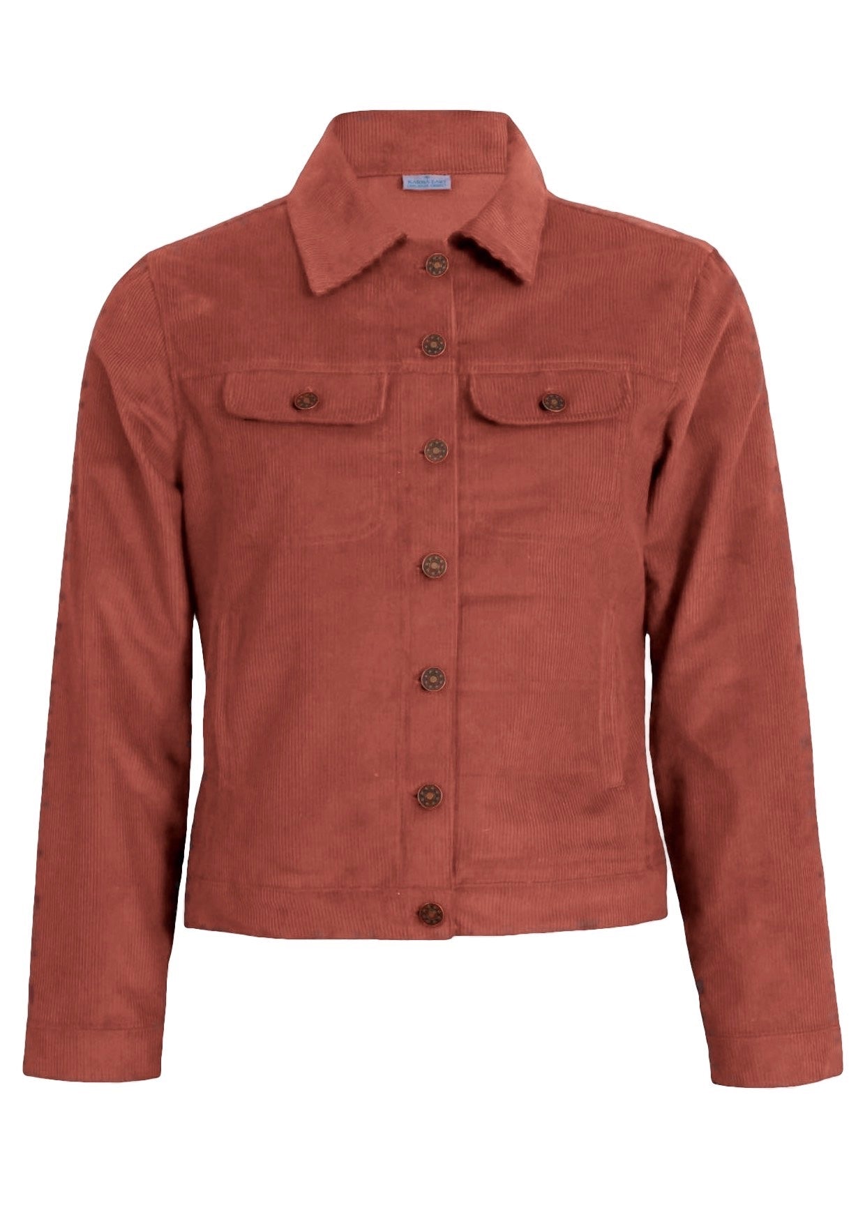 100% cotton corduroy jacket Burnt Henna