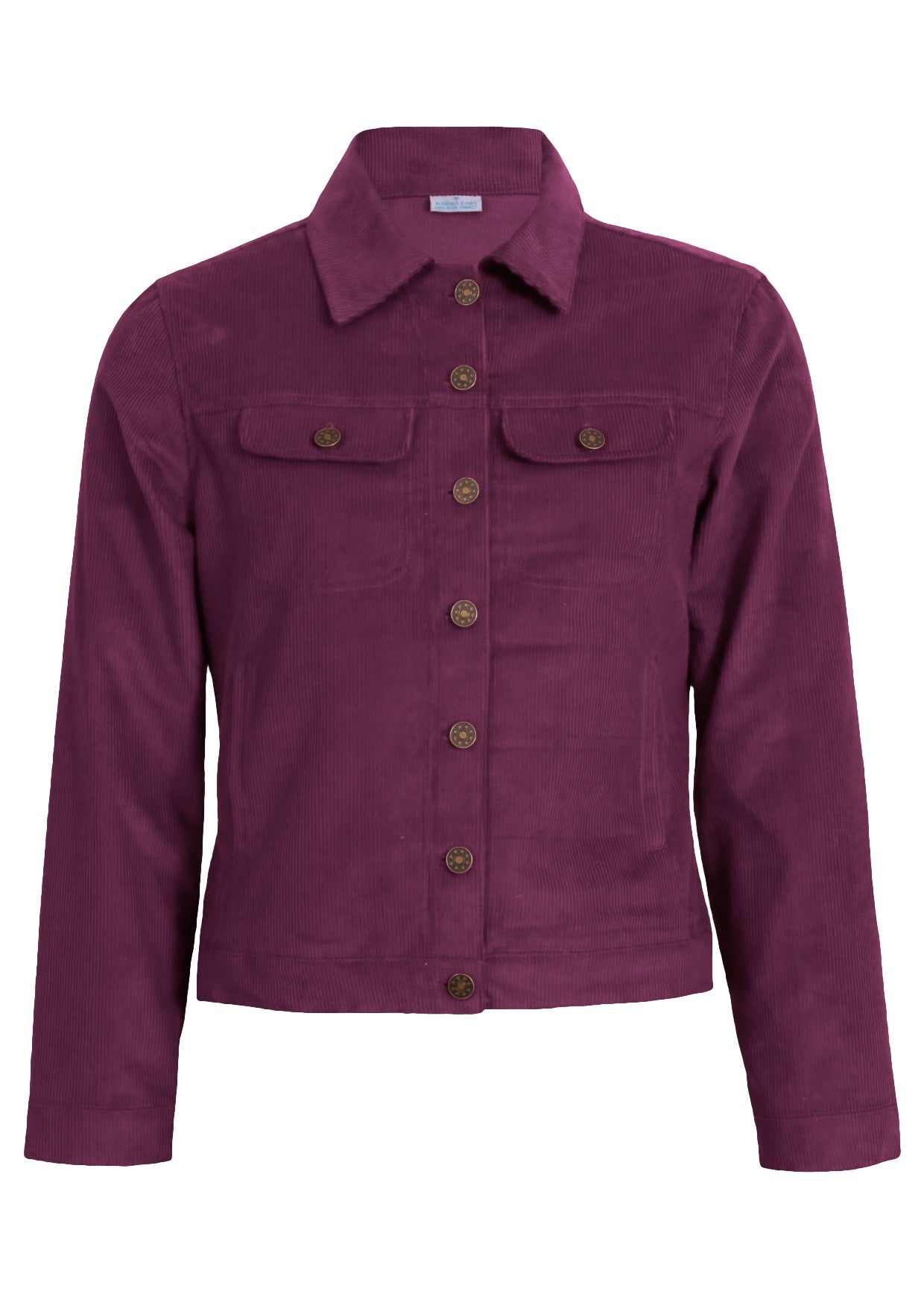 100% cotton corduroy jacket in purple