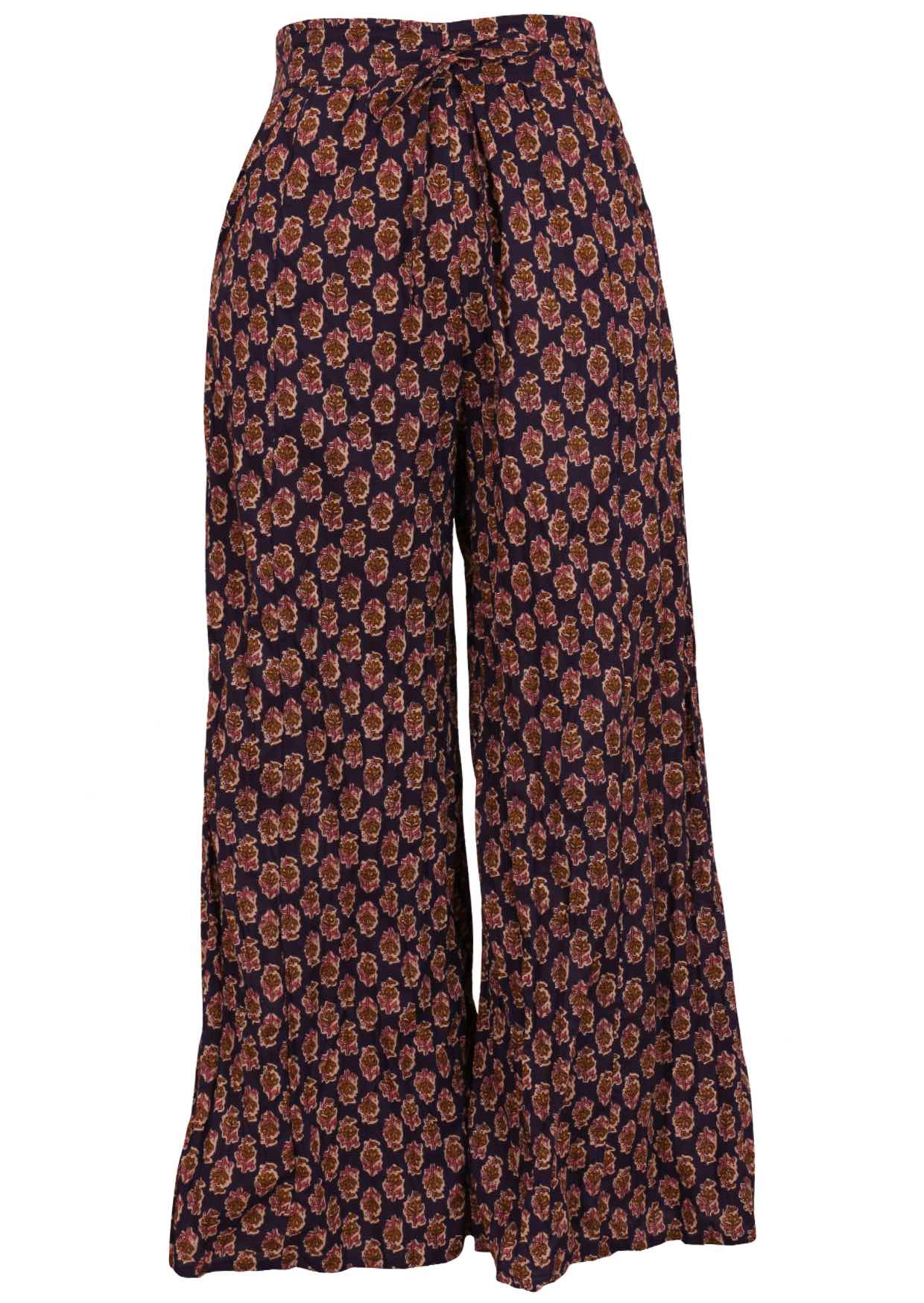 Lightweight, 100% cotton wide leg pants with high waist and pockets.
