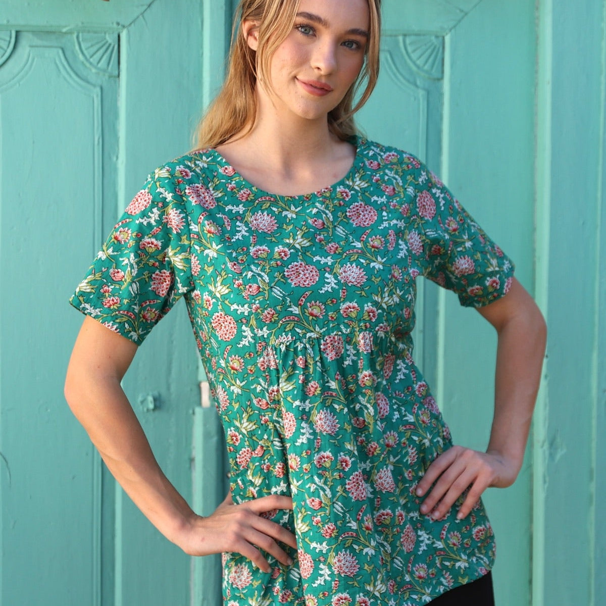Angel Sleeve Tinsley Top- Tillies Tulips main image 1