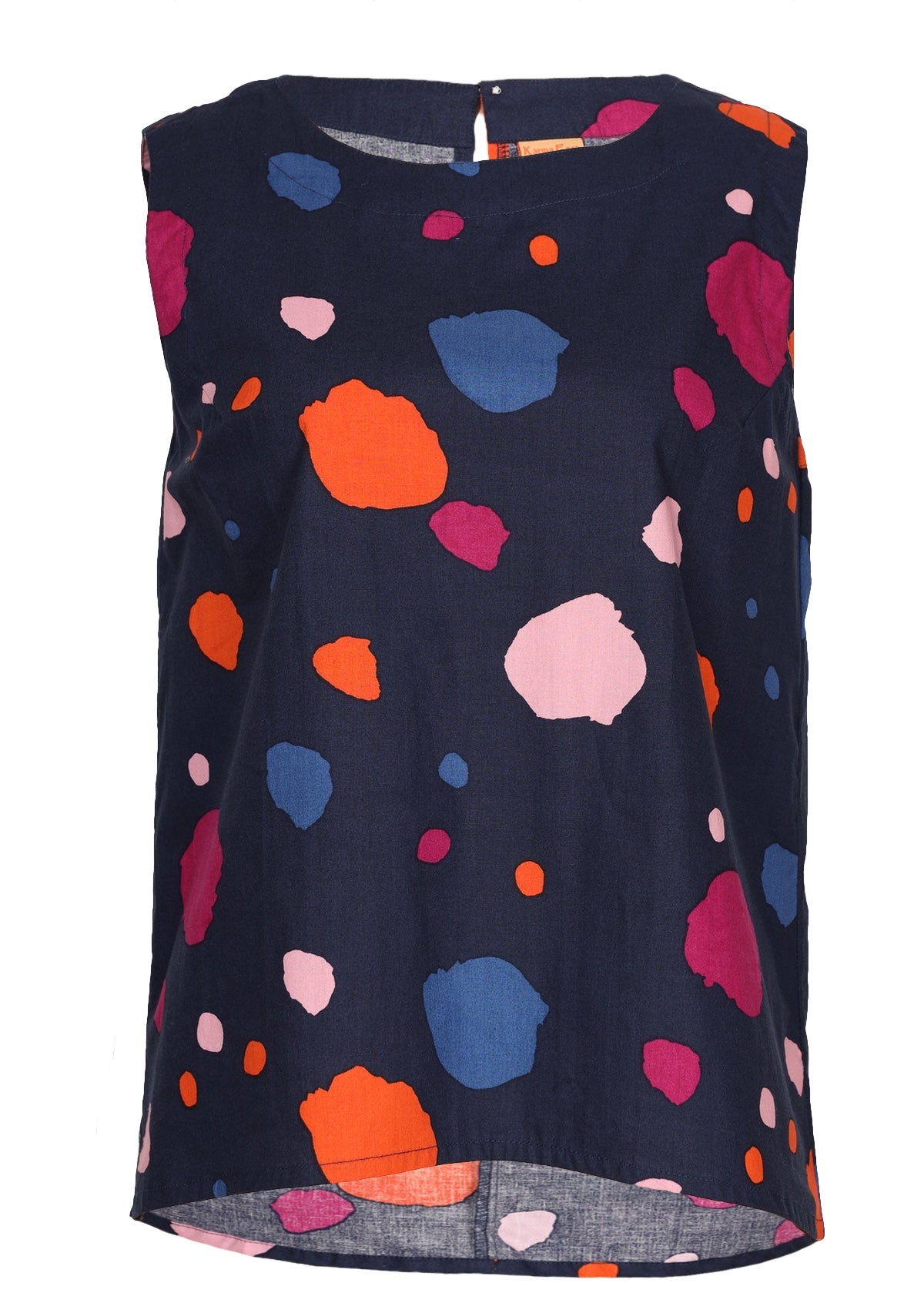 round neck sleeveless women's top