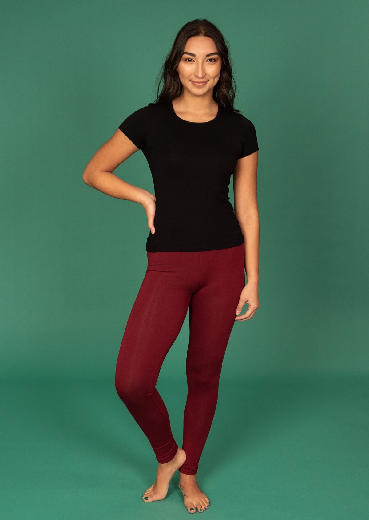 full length women's coloured leggings