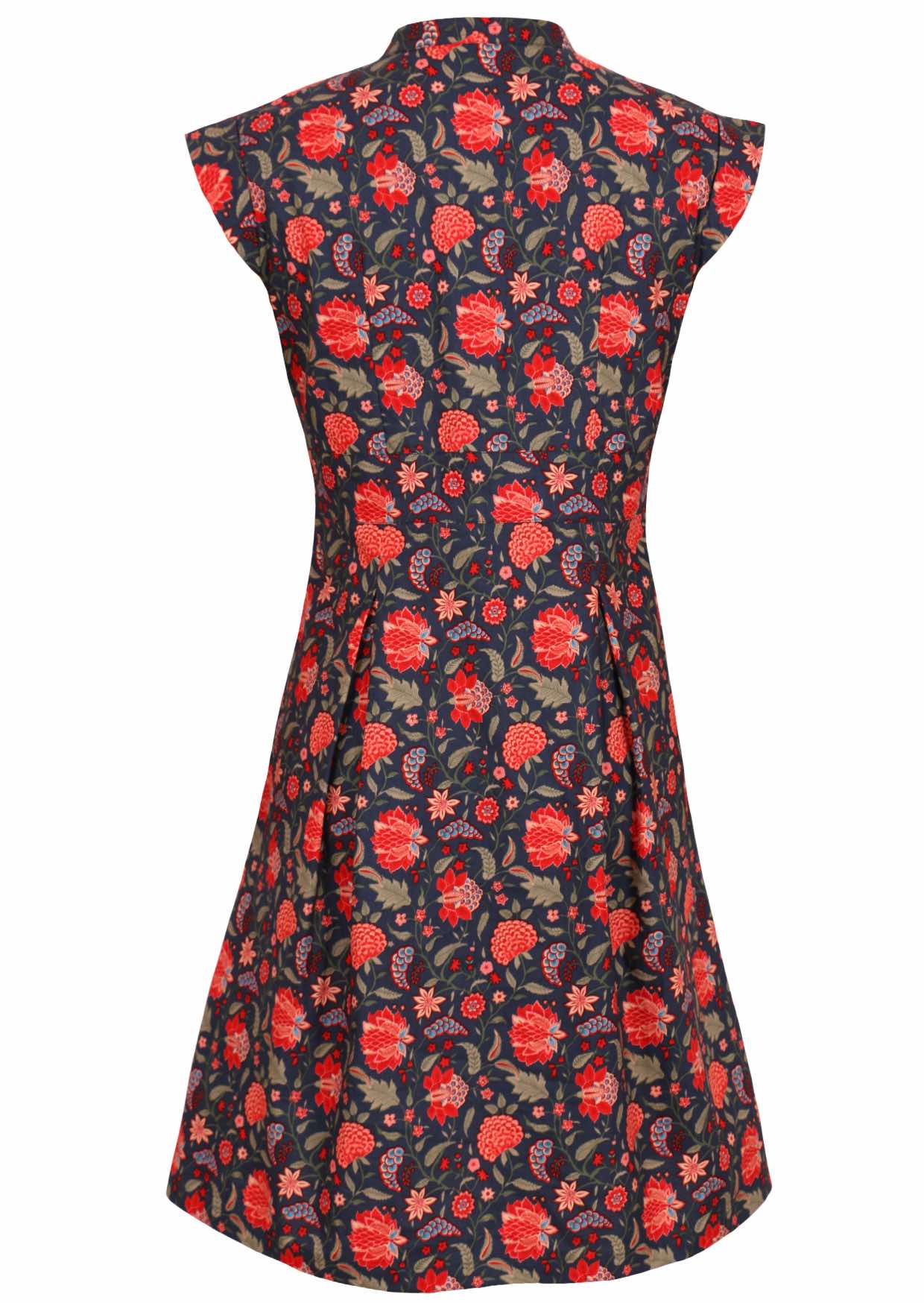 100% Cotton A-line Retro Womens Dress back view