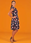cap sleeve side zip retro dress