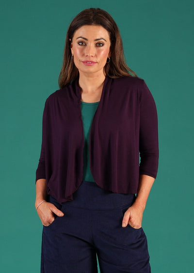 draped open front cardigan