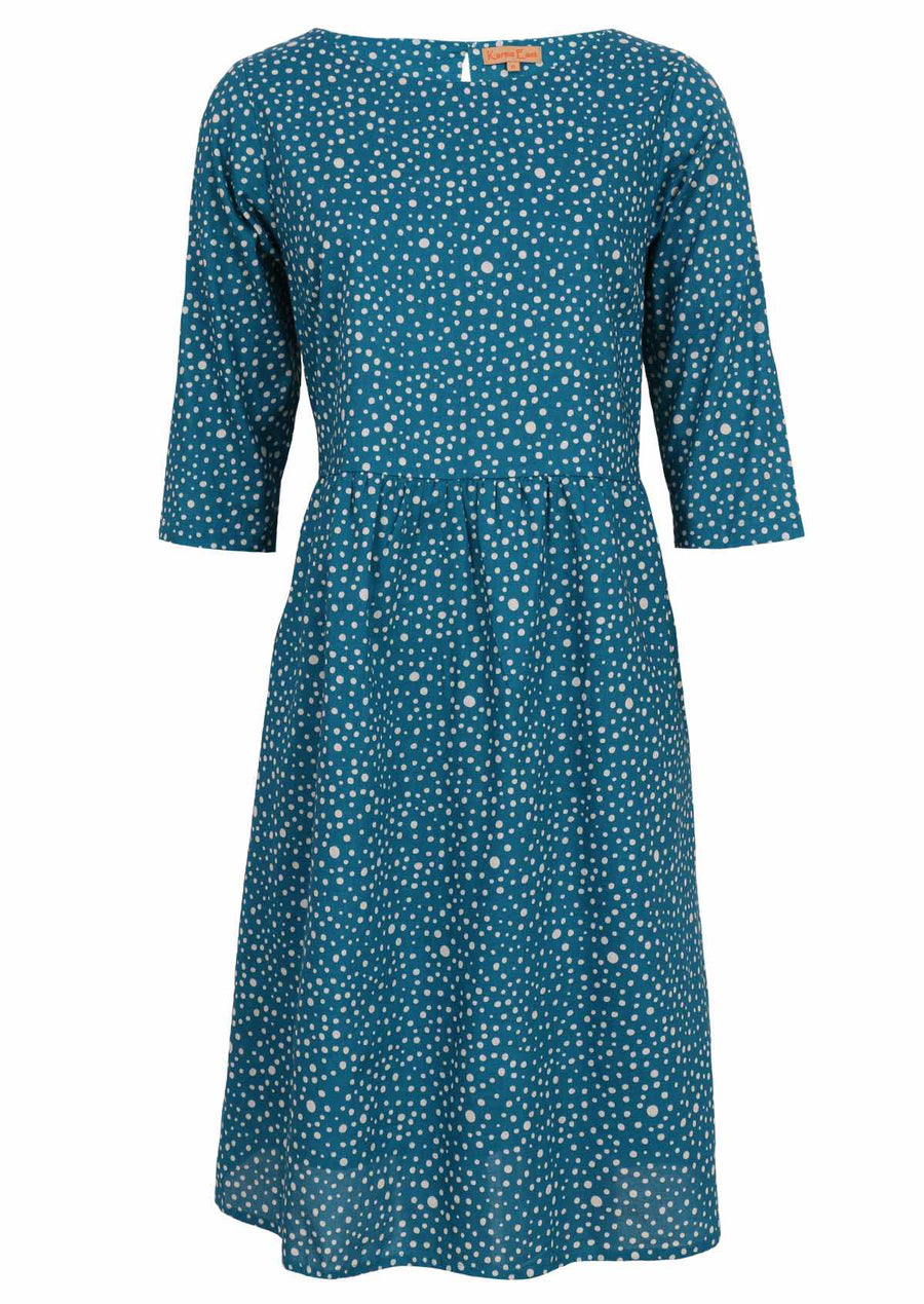 3/4 sleeve lightweight cotton dress with lining