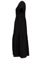 Midi length double layer cotton gauze dress