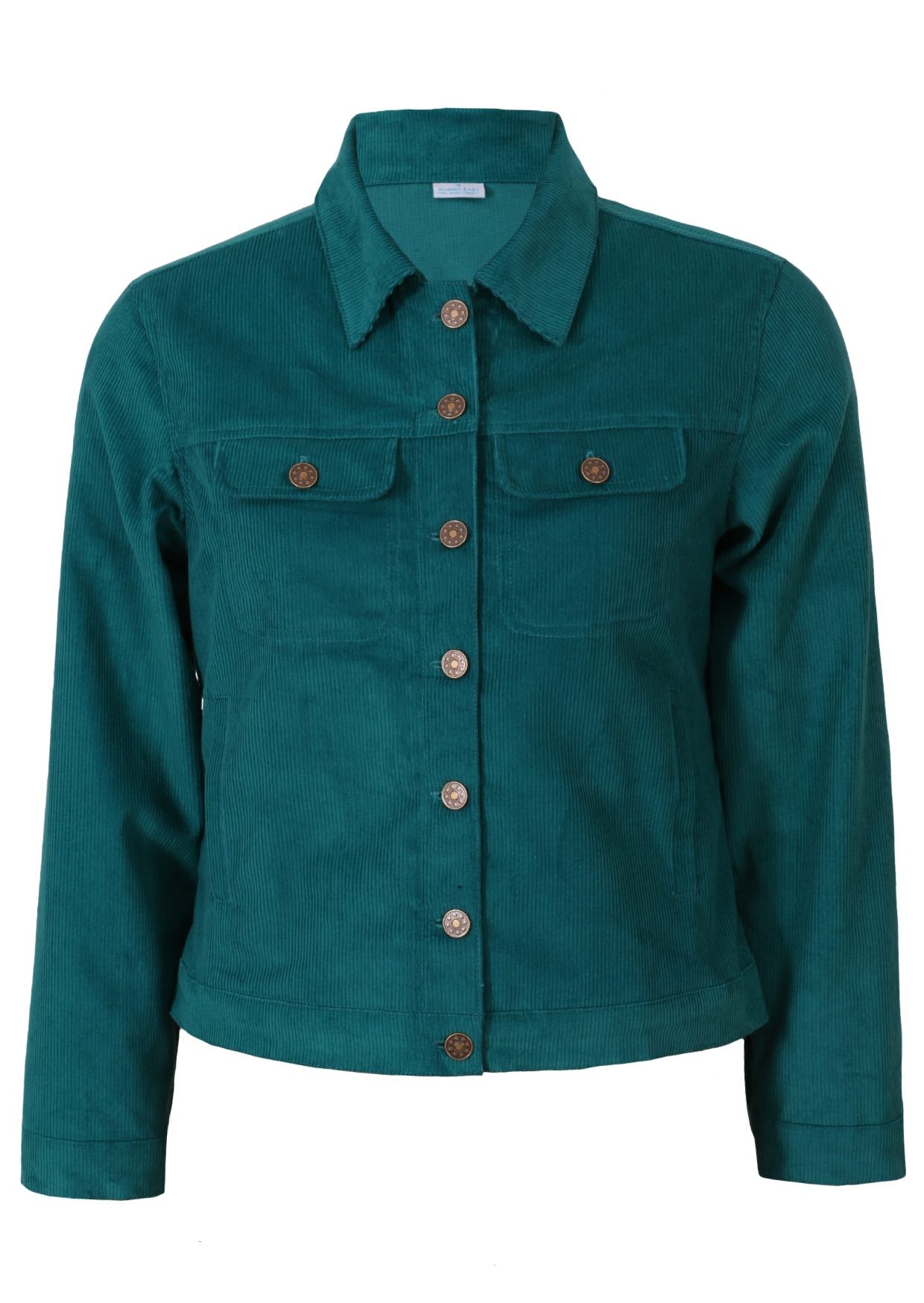 100% cotton corduroy jacket in teal