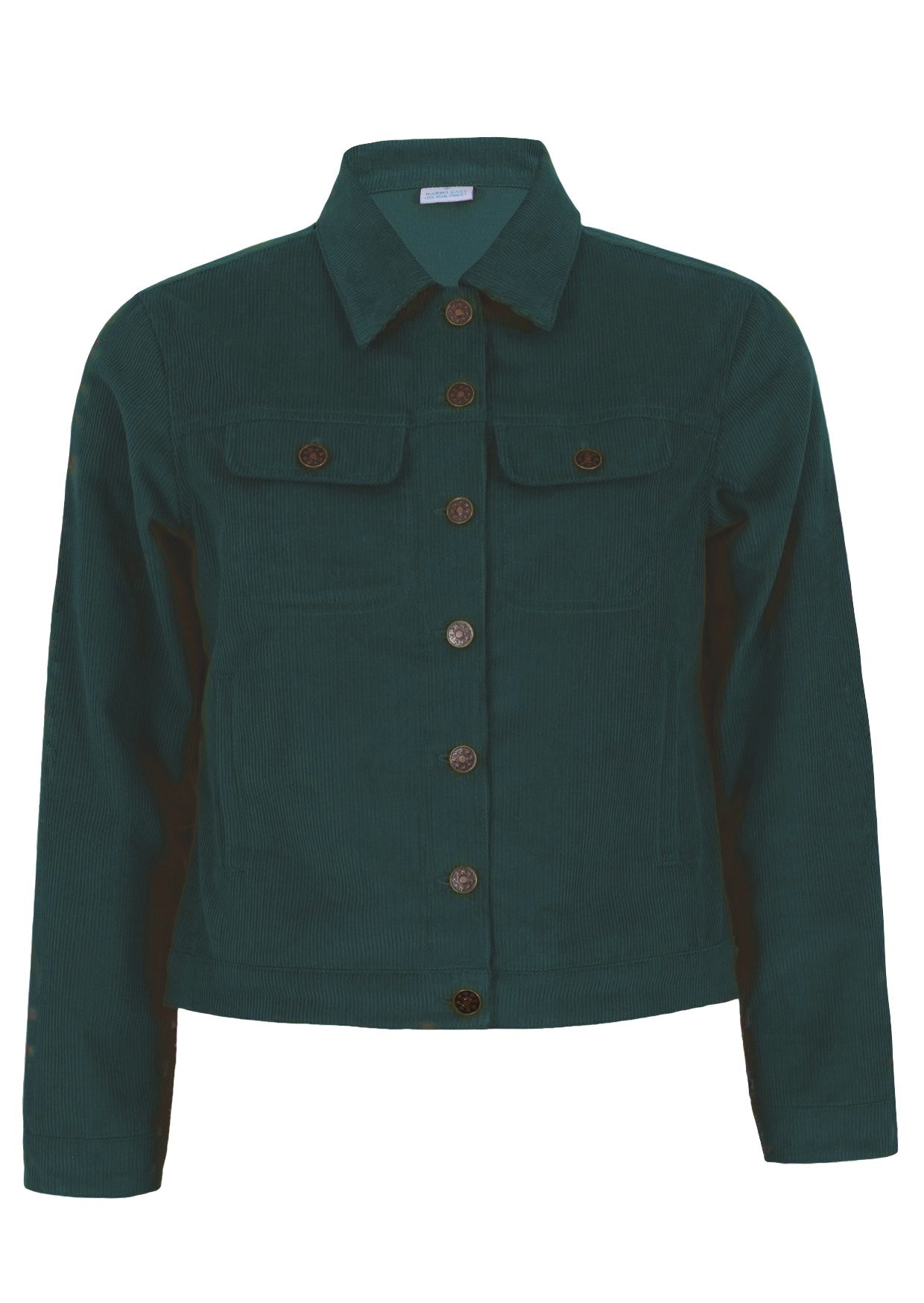 100% cotton corduroy jacket in deep green