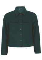 100% cotton corduroy jacket in deep green
