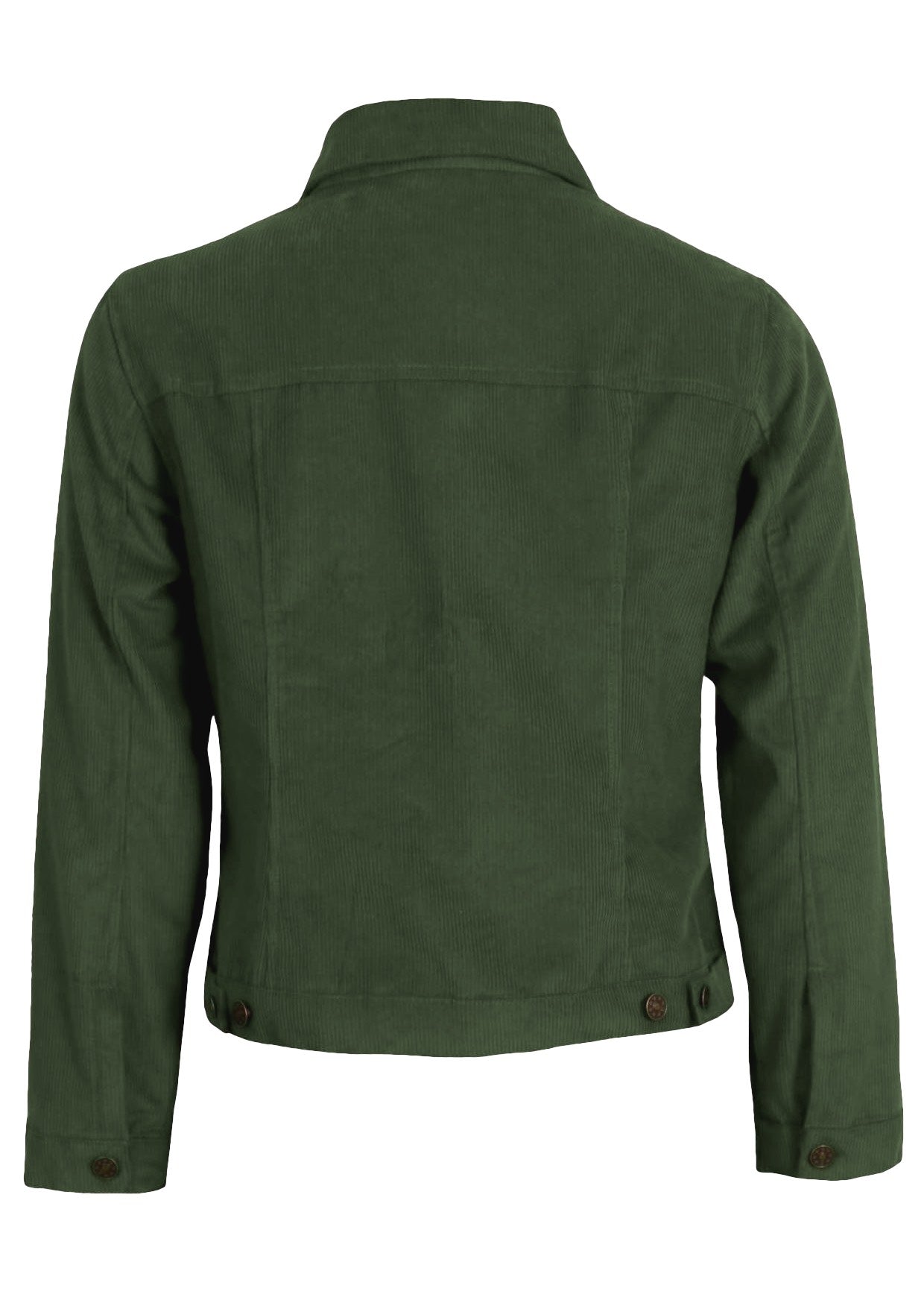 Cotton corduroy jacket with adjustable tabs back view