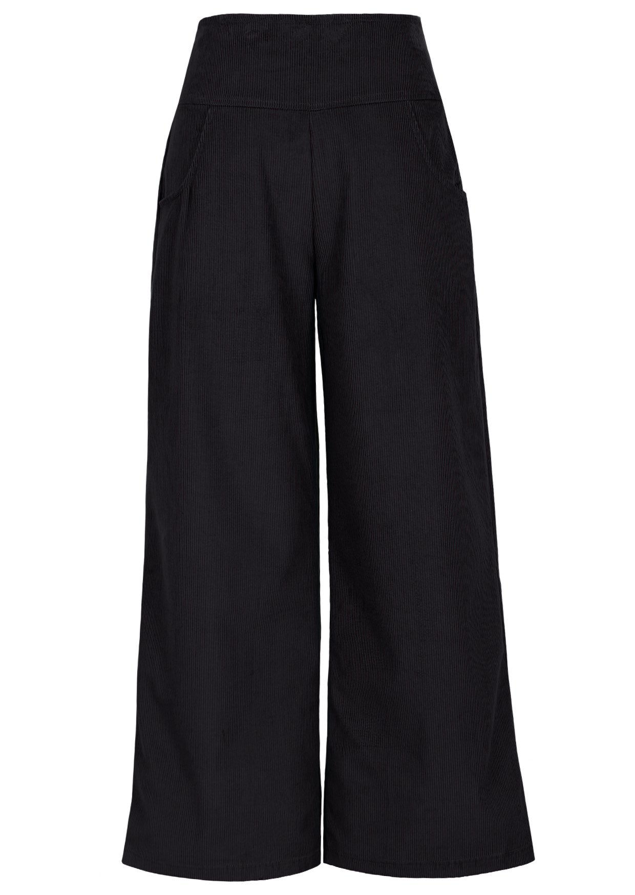 Esta Cord Pants Black Front 