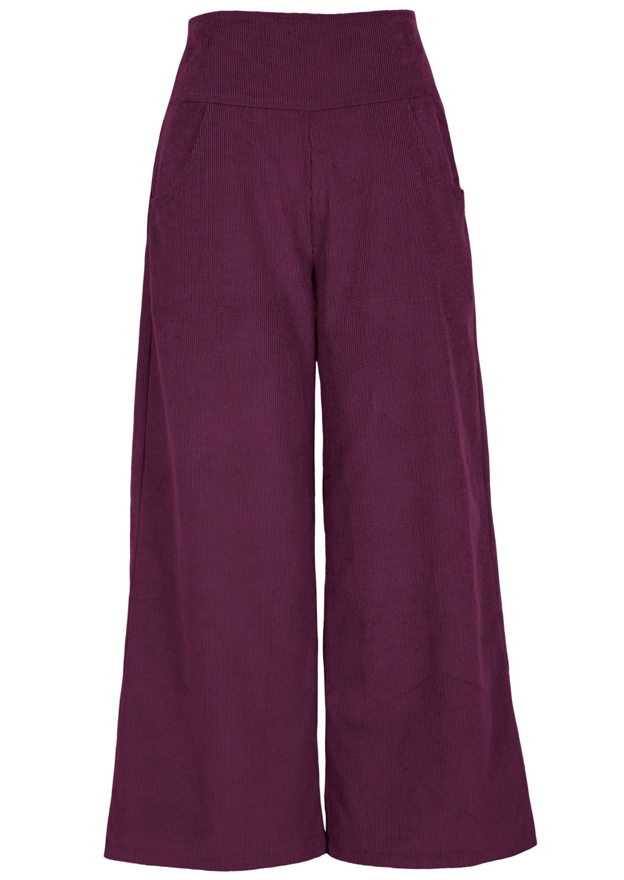 Esta Cord Pants Plum Caspia Front 