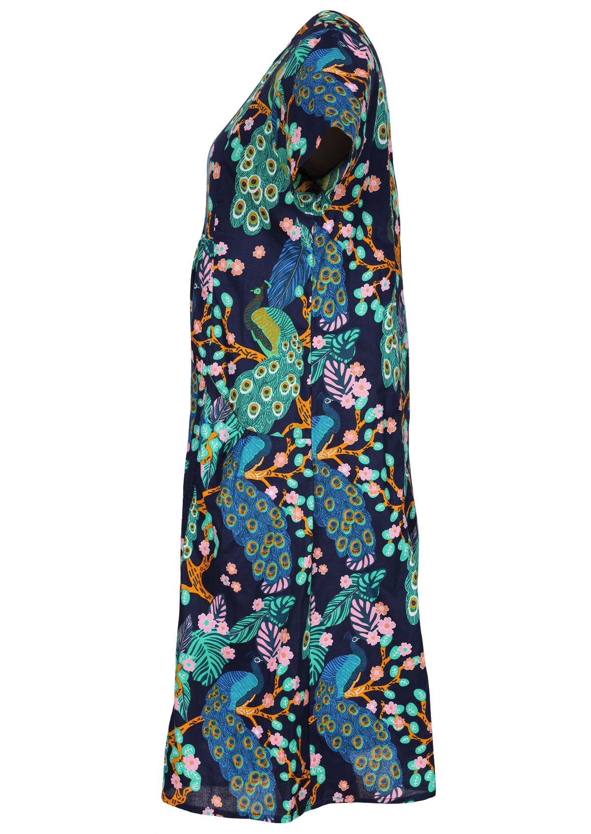 Frankie Dress Peacock side