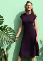 Womens Dresses Purple Stretch Fabric | Karma East Australia 