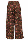 Janis Pants Wild Rose wide legged cotton women's pant with pockets back view