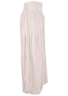 side view 100% cotton harem pants in natural white