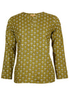 Sophia Blouse Fan Flower Front