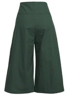 100% cotton, high waisted 3/4 length cotton pants with pockets 
