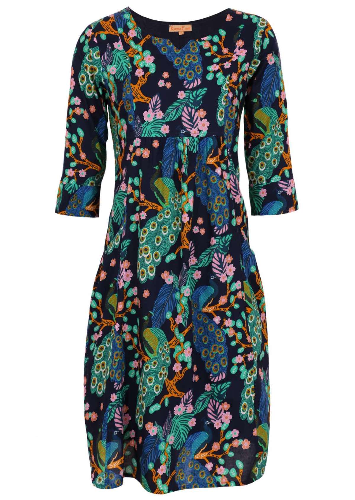 Tilda Dress Peacock front
