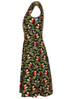 Green and black print cotton Alice Dress Oak mannequin side pic