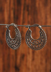 boho sterling silver mandala hoop earrings Australia