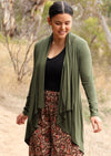 long handkerchief hem cardigan