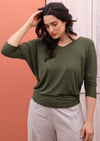 batwing women's top olive
