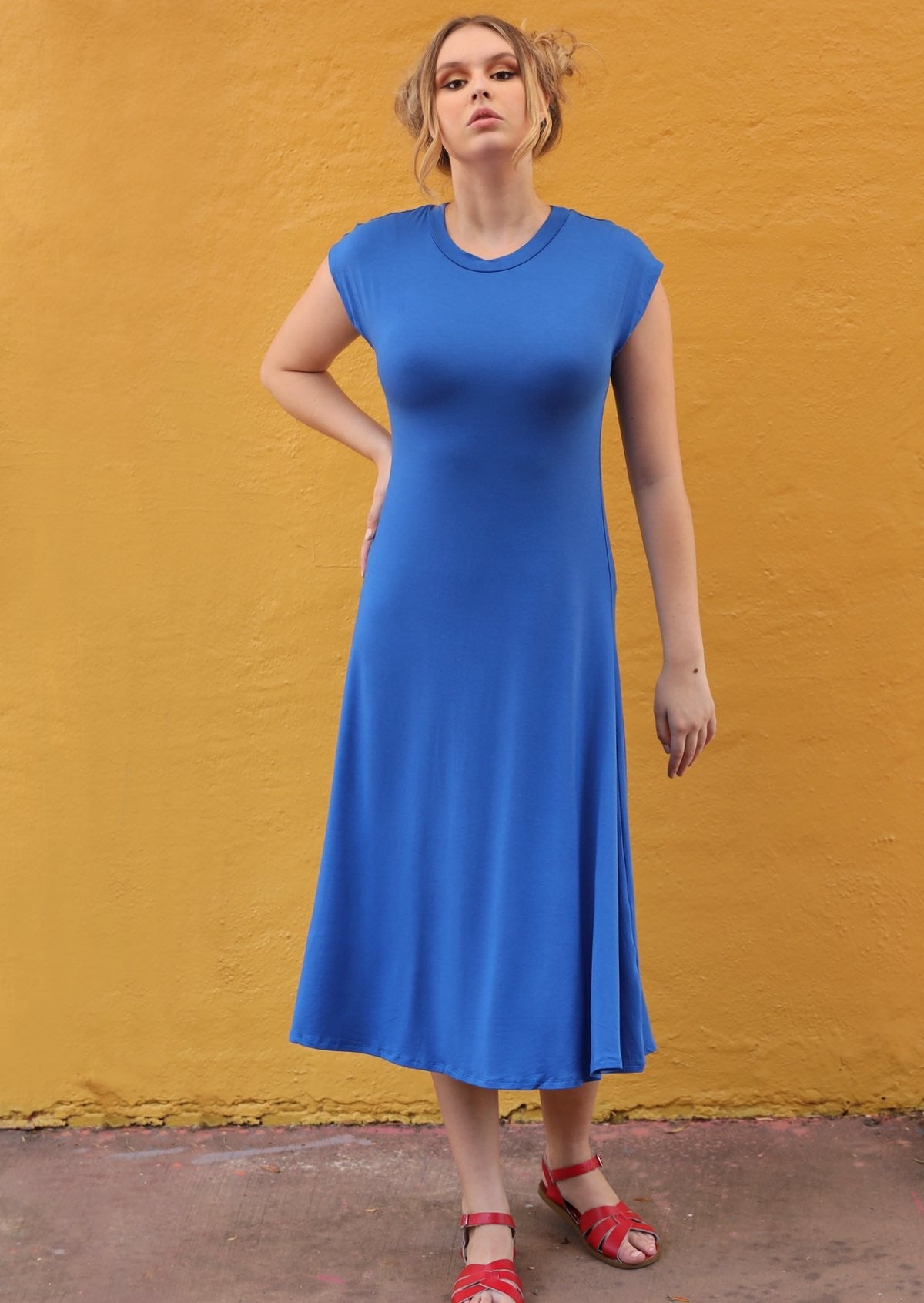 Soft Stretch Rayon A-line Dress