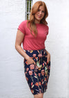 high waist skirt slight a-line