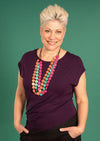 simple stylish women's top asymmetrical