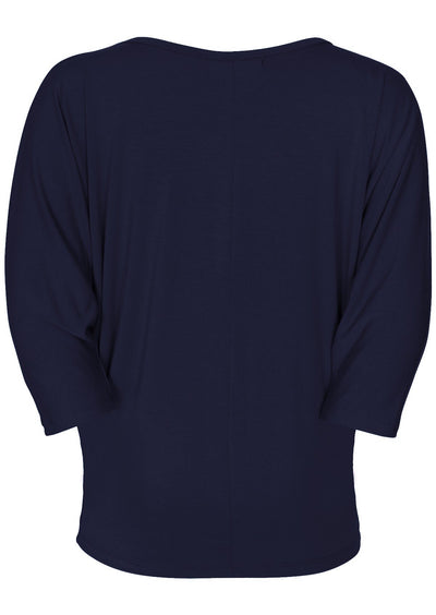 back view batwing 3/4 sleeve top