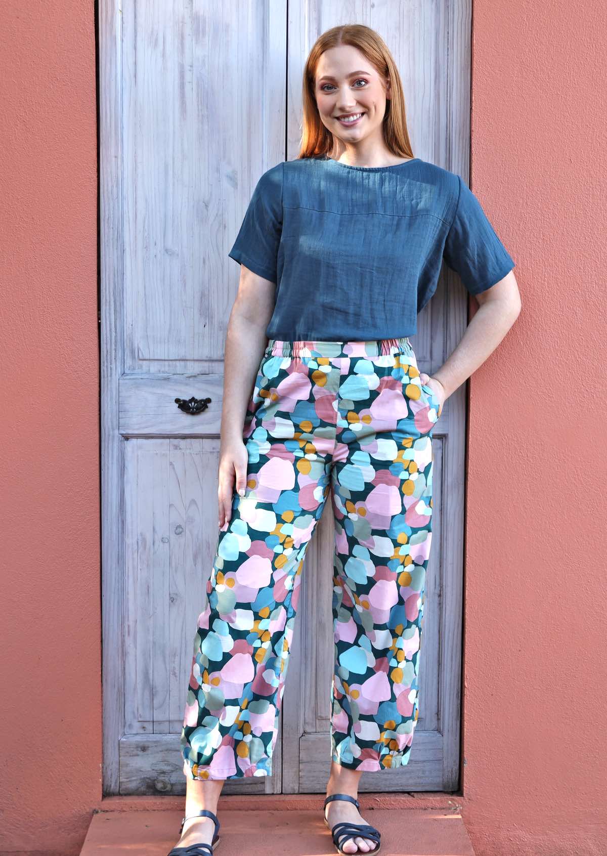 Printed women's cotton pants designed in Australia
