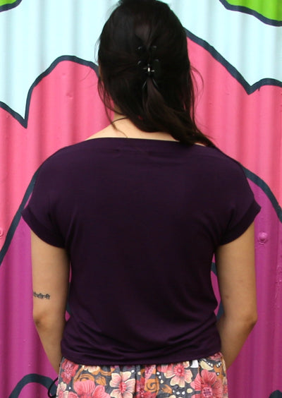 wide neck women's basic top