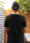 back view jersey stretch top black