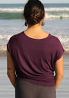 back view short sleeve soft rayon top australia