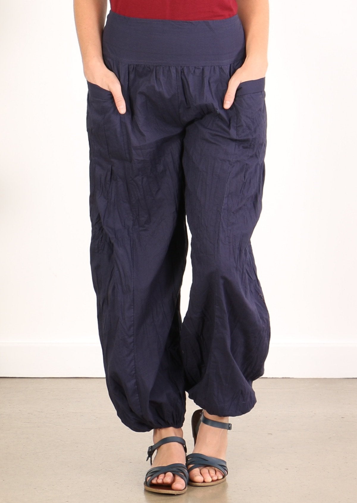 harem style pant navy designed in Australia