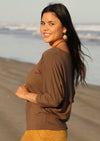 3/4 sleeve women's soft stretch rayon top