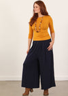 wide leg women's pant navy