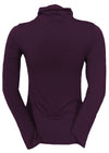 back view long sleeve fitted turtle neck top