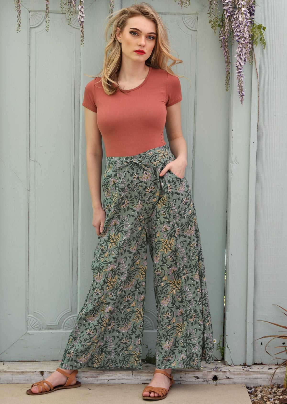100% Indian cotton floral printed pant