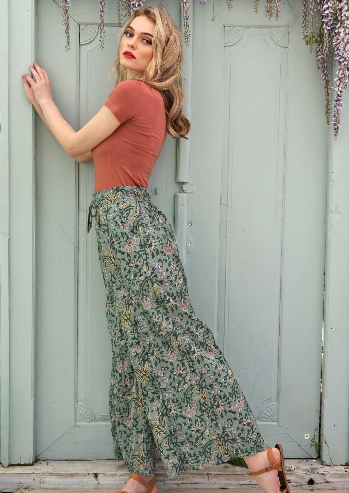 Wide leg cotton women's pant designed in Australia