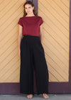 high waisted 100% cotton loose pant's