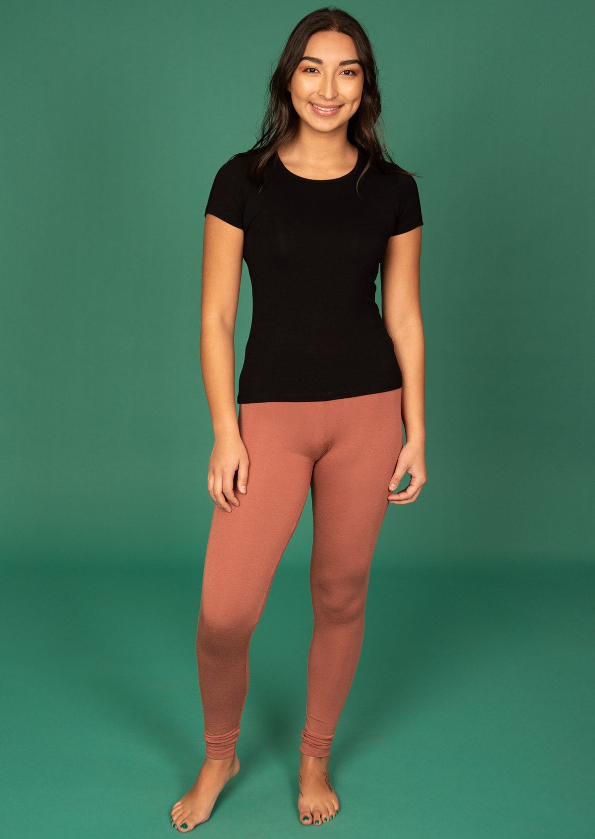 soft stretch rayon leggings pink