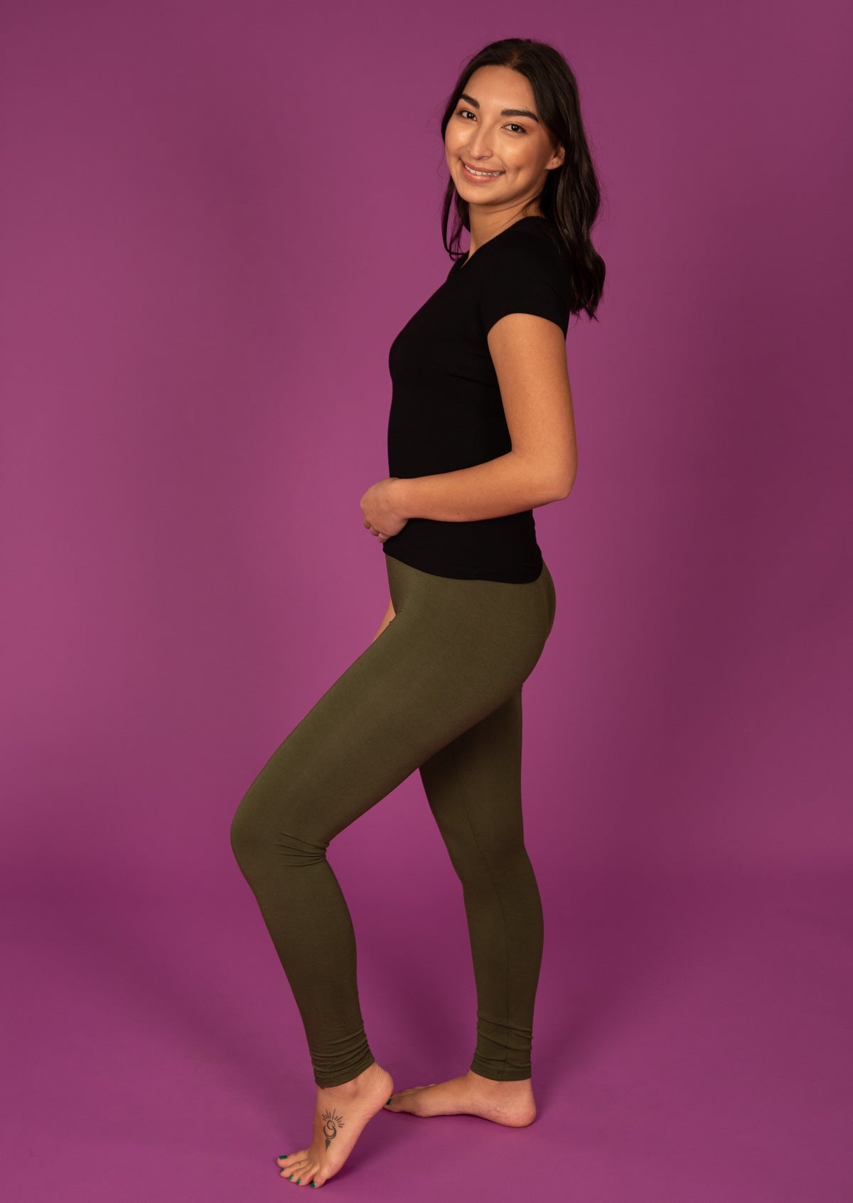 full length rayon leggings