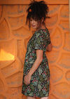 Woman in Cotton Floral Printed Dress