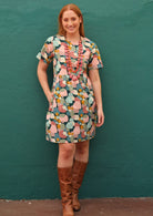 100% Indian cotton layered uneven spots pastel colour tones