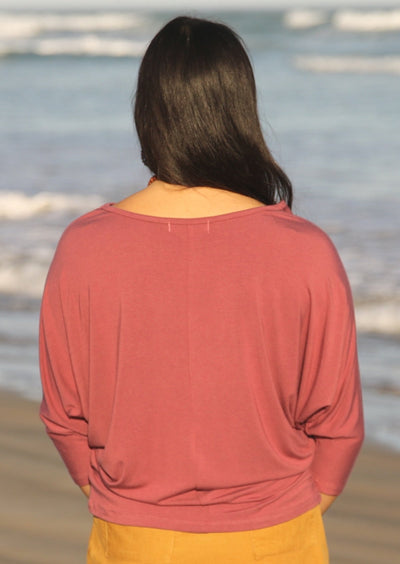 round neck soft jersey rayon top