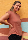 soft stretch rayon jersey top loose fit