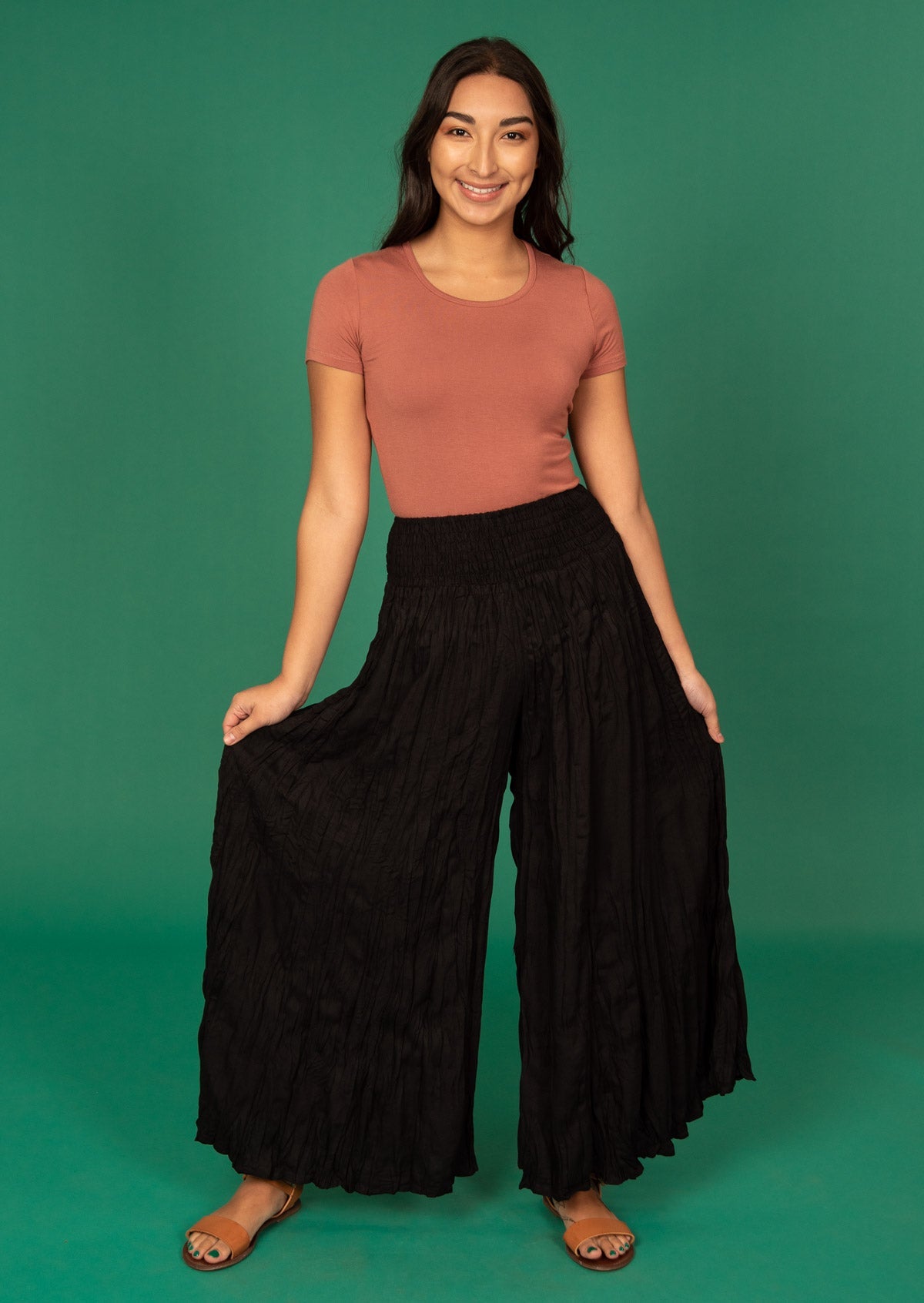 loose fit black women's pant